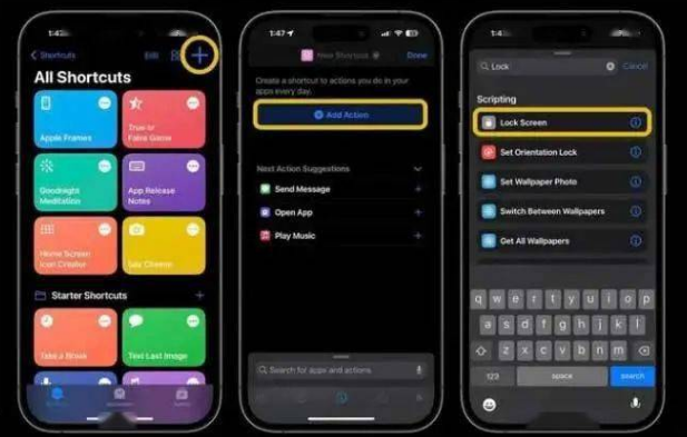 小榄镇苹果14锁屏维修店分享iPhone14升级iOS16.4后如何创建锁屏快捷方式 