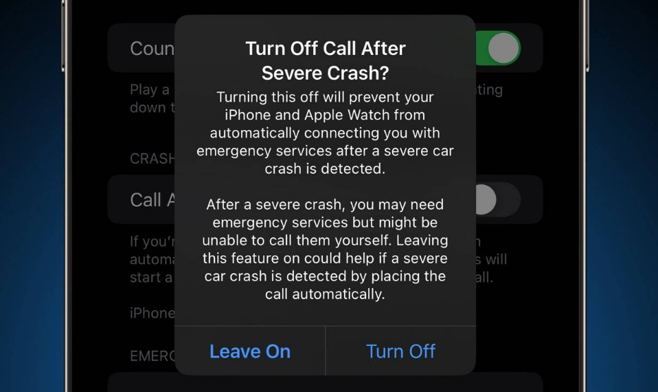 小榄镇苹果14维修分享 iPhone 14 和 Apple Watch 上关闭崩溃检测 